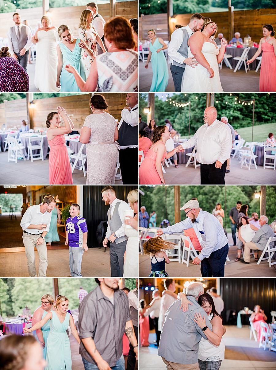 Reception collage at this Strawberry Creek Wedding by Knoxville Wedding Photographer, Amanda May Photos.