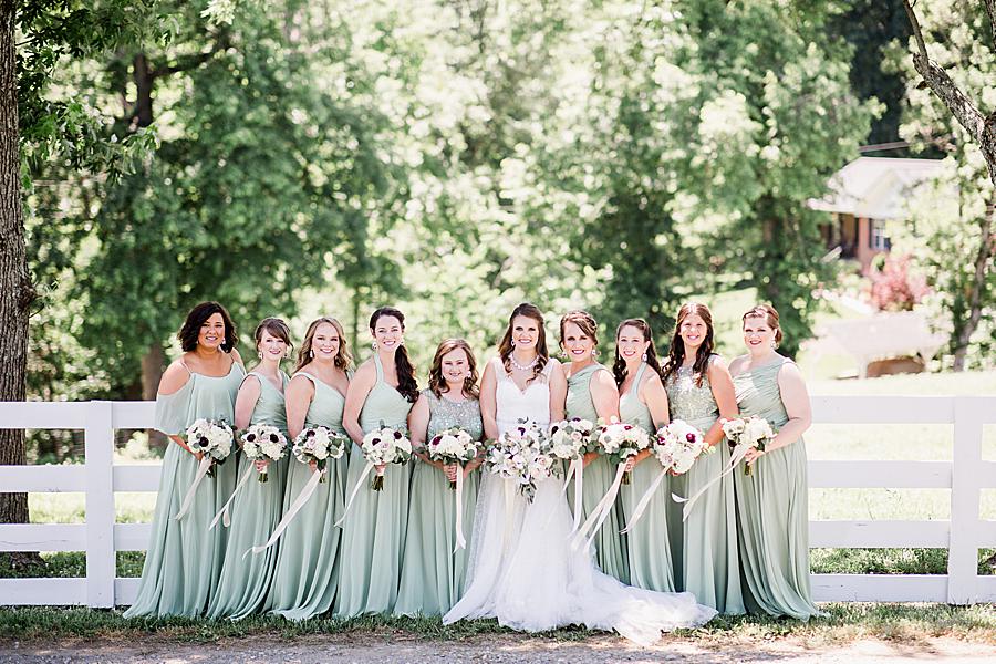 bridal party at the white rose