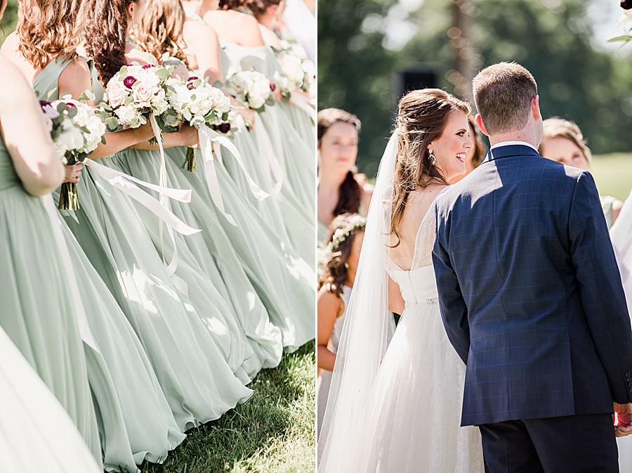 mint bridesmaid dresses at the white rose