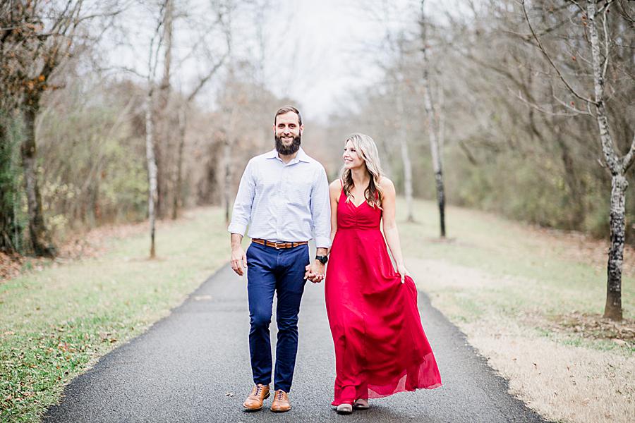 Red maxi dress by Knoxville Wedding Photographer, Amanda May Photos.