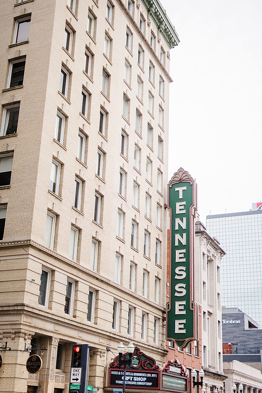 tennessee theatre marquee at urban engagement session