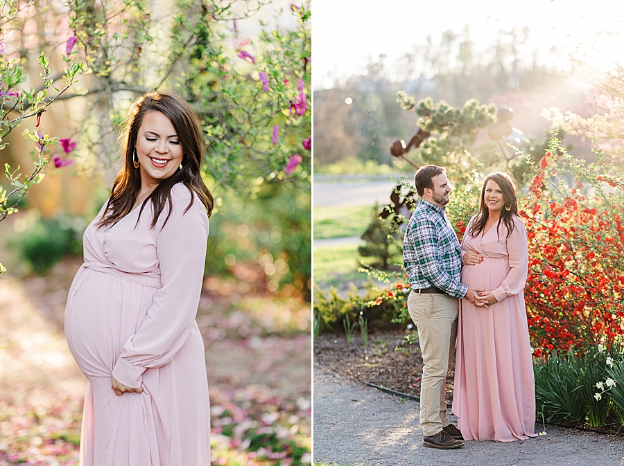baby bump at ut gardens maternity session