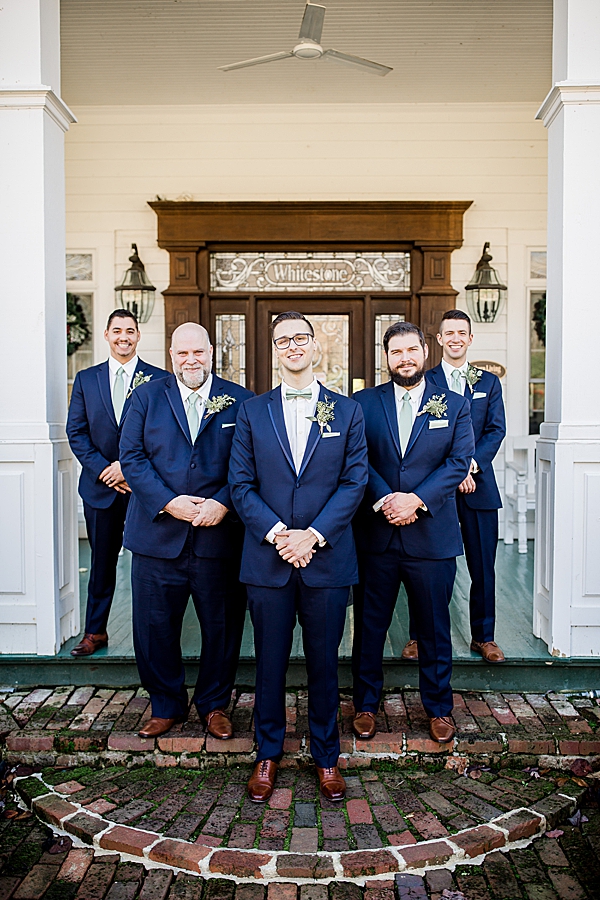 groom and groomsmen at whitestone