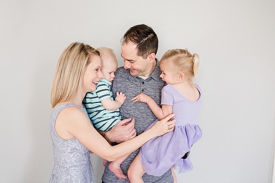 1 year old at this 1 year studio by Knoxville Wedding Photographer, Amanda May Photos.