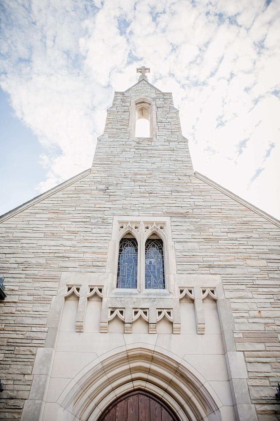 Church with sky at this favorite wedding photo by Knoxville Wedding Photographer, Amanda May Photos.