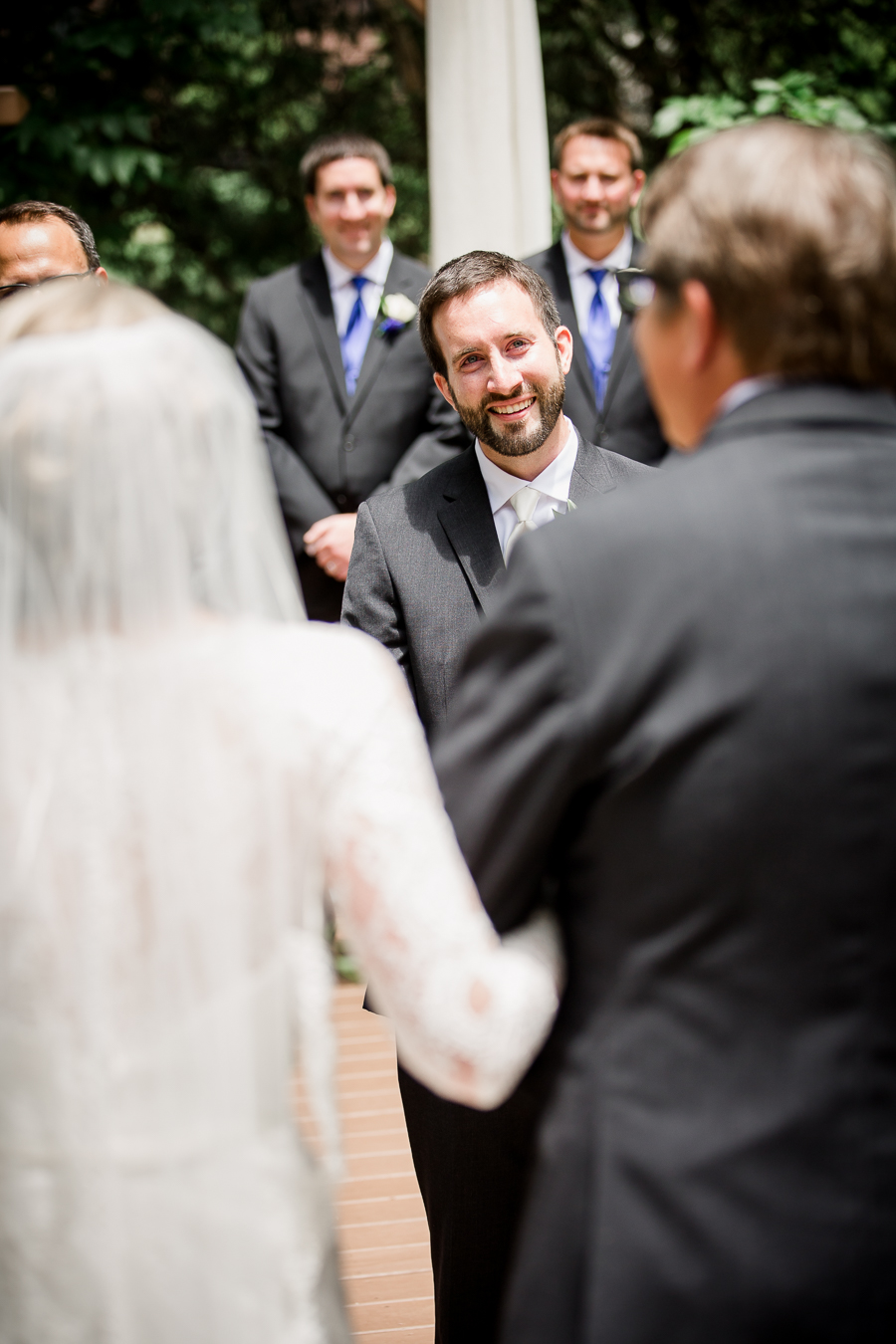 Groom seeing his bride for the first time at these 2017 favorite weddings by Knoxville Wedding Photographer, Amanda May Photos.