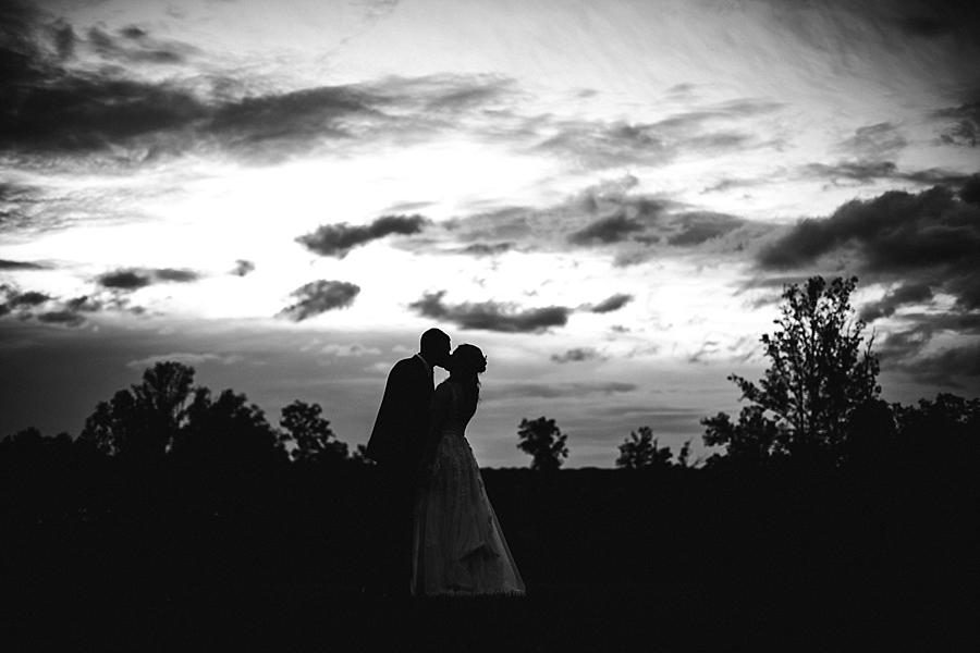 Silhouette against the clouds at these 2017 favorite weddings by Knoxville Wedding Photographer, Amanda May Photos.