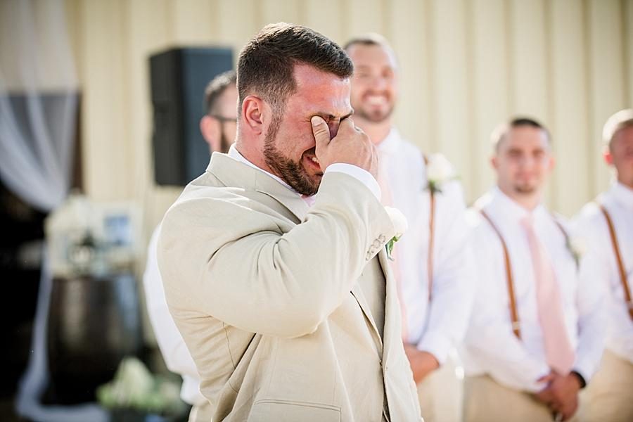 Groom crying at these 2017 favorite weddings by Knoxville Wedding Photographer, Amanda May Photos.