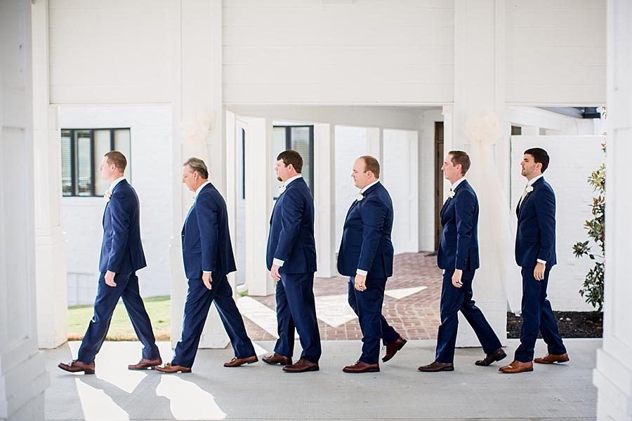 Groomsmen walking like the beetles at these 2017 favorite weddings by Knoxville Wedding Photographer, Amanda May Photos.