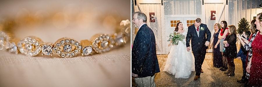 Exiting with the snow at these 2017 favorite weddings by Knoxville Wedding Photographer, Amanda May Photos.