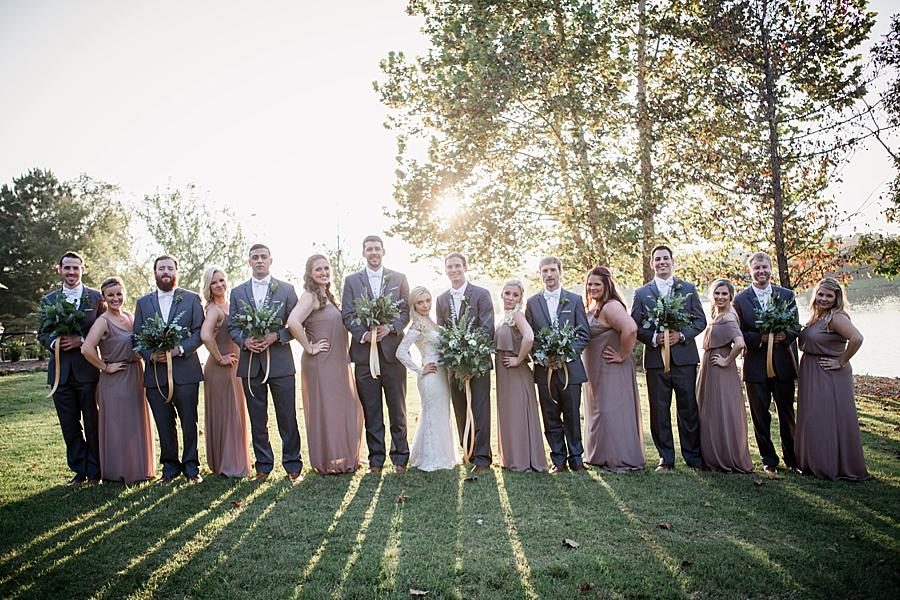 Entire bridal party with sunlight at these 2017 favorite weddings by Knoxville Wedding Photographer, Amanda May Photos.