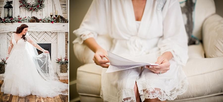 Bride reading her letter at these 2017 favorite weddings by Knoxville Wedding Photographer, Amanda May Photos.