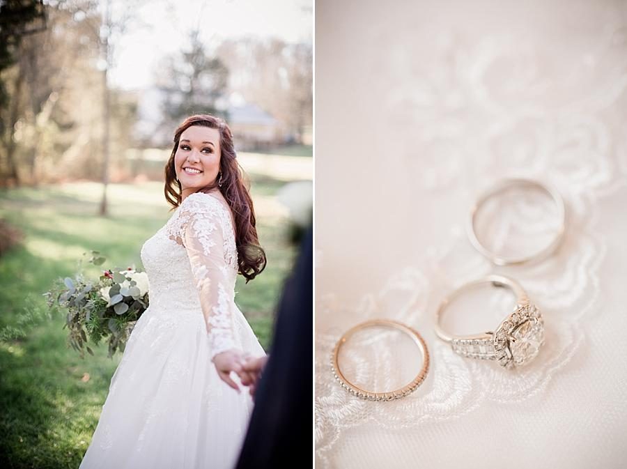 Rings on the lace edge at these 2017 favorite weddings by Knoxville Wedding Photographer, Amanda May Photos.