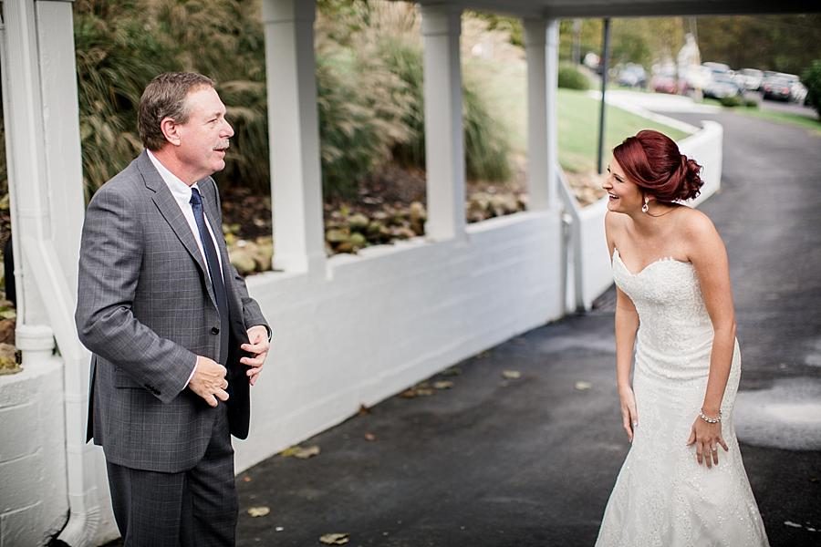 First look with her dad at these 2017 favorite weddings by Knoxville Wedding Photographer, Amanda May Photos.