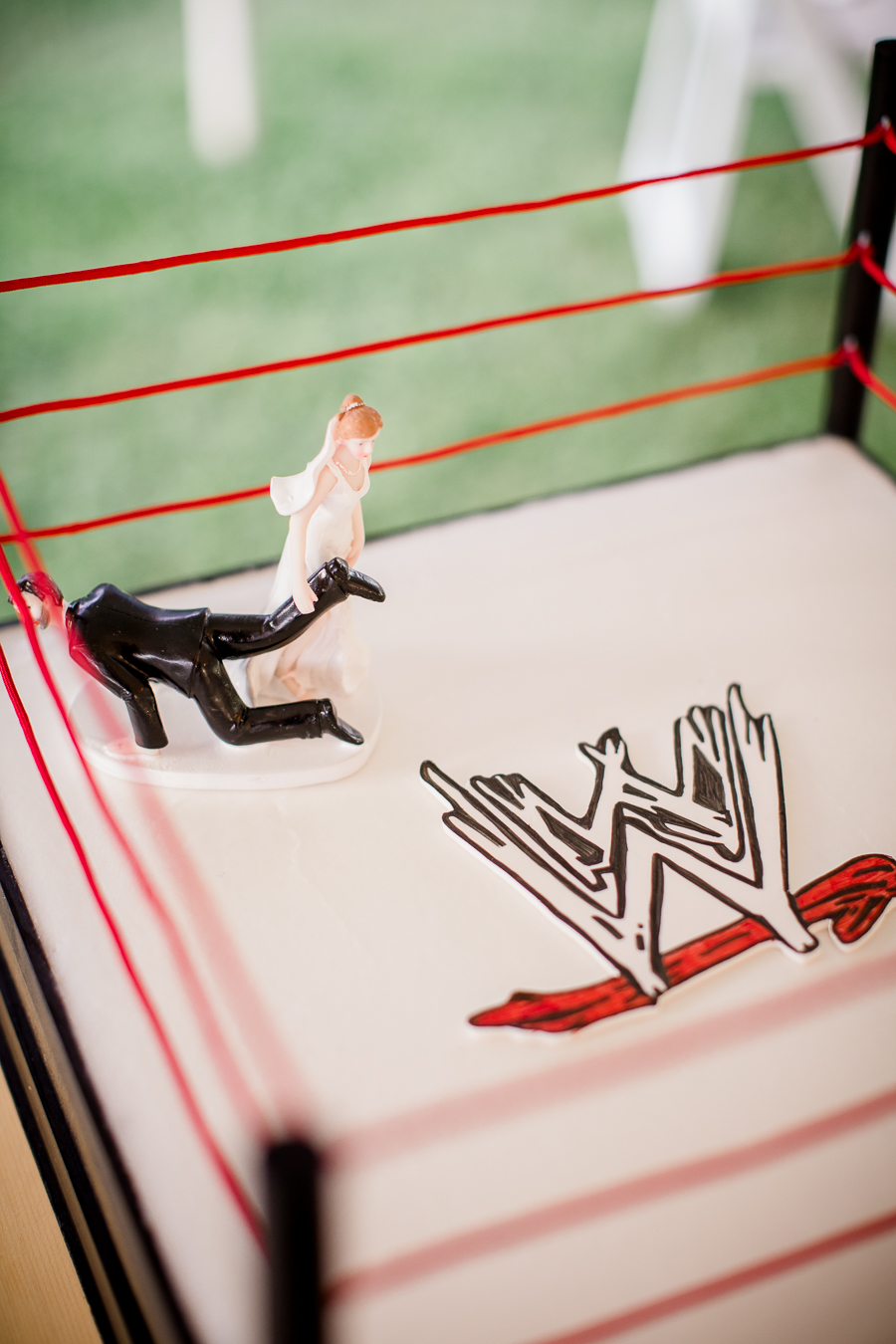 Wrestling grooms cake at these 2017 favorite weddings by Knoxville Wedding Photographer, Amanda May Photos.