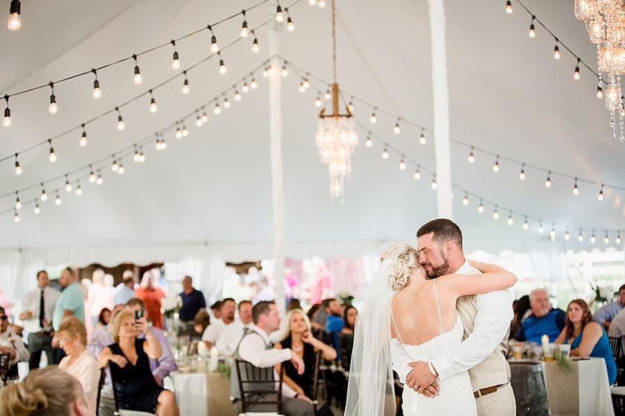 First dance under a white tent at these 2017 favorite weddings by Knoxville Wedding Photographer, Amanda May Photos.