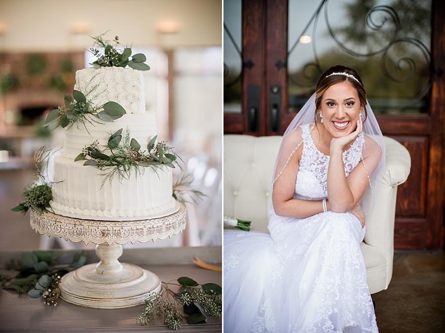 White cake with greenery at these 2017 favorite weddings by Knoxville Wedding Photographer, Amanda May Photos.