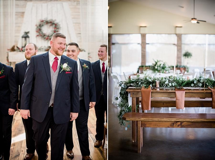 Groomsmen walking down the aisle at these 2017 favorite weddings by Knoxville Wedding Photographer, Amanda May Photos.