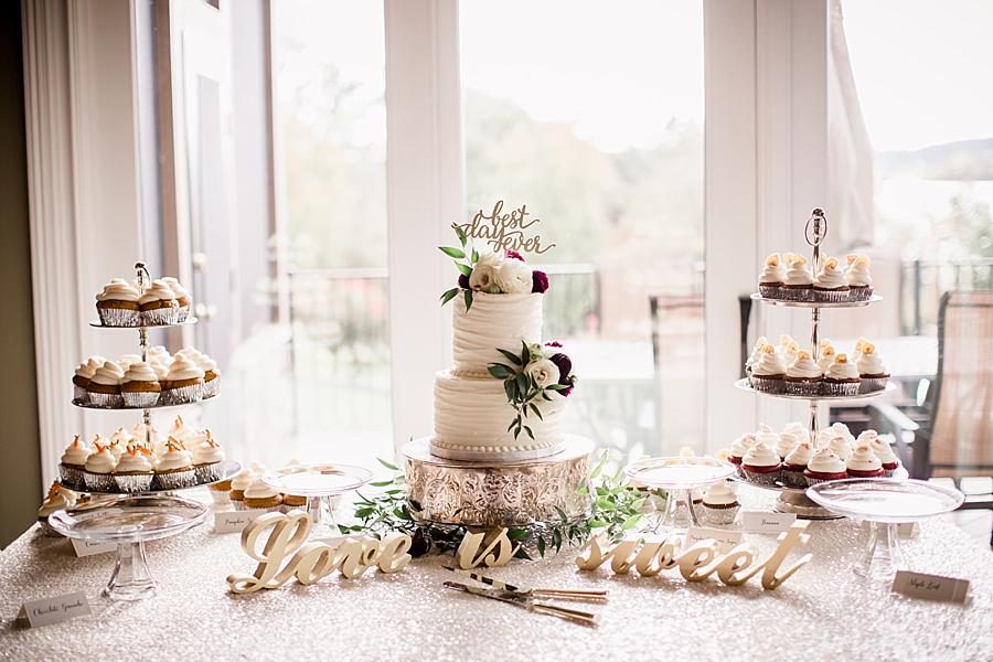 Gorgeous donut and cake table at these 2017 favorite weddings by Knoxville Wedding Photographer, Amanda May Photos.