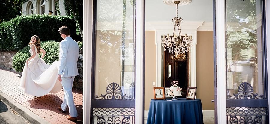 Cake table from outside at these 2017 favorite weddings by Knoxville Wedding Photographer, Amanda May Photos.