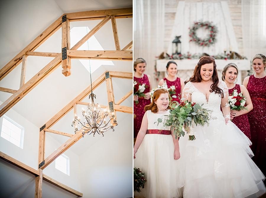 Ceiling with beams at these 2017 favorite weddings by Knoxville Wedding Photographer, Amanda May Photos.