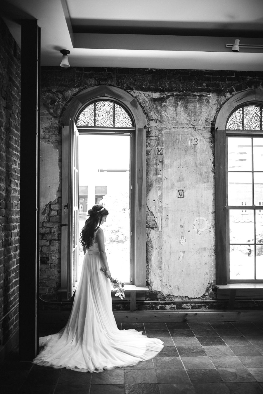 Standing in a window at these 2017 favorite weddings by Knoxville Wedding Photographer, Amanda May Photos.