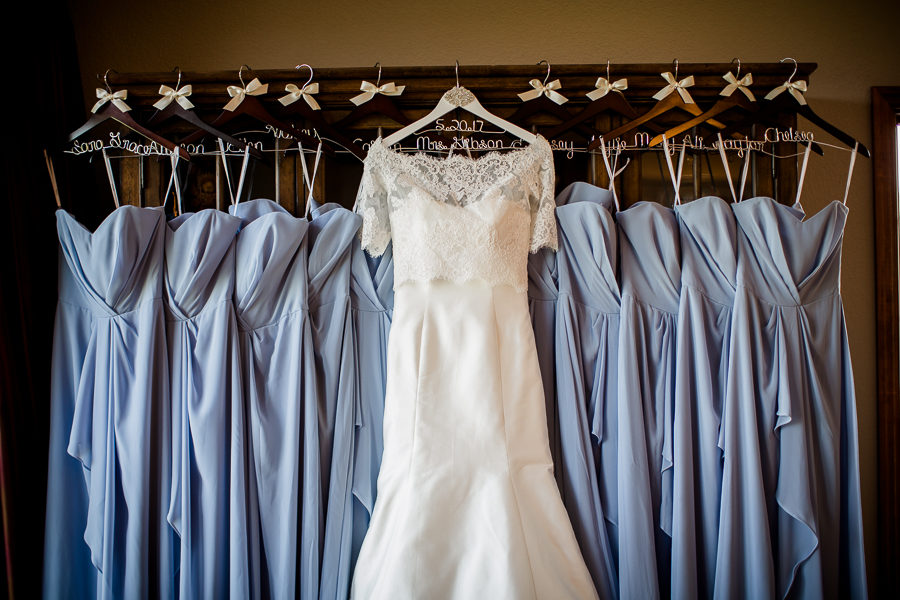 Bridal gown and bridesmaid dresses at these 2017 favorite weddings by Knoxville Wedding Photographer, Amanda May Photos.