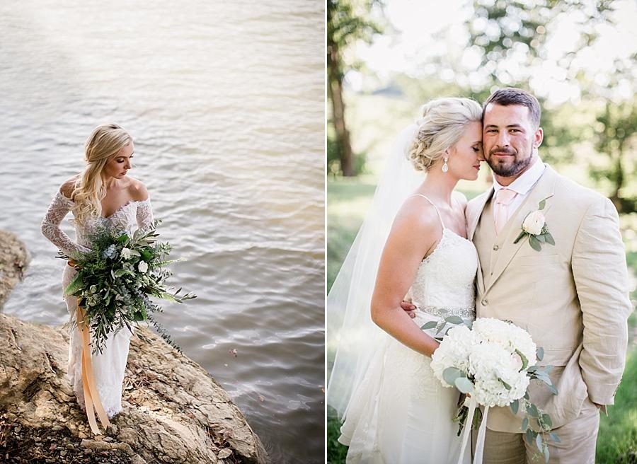 Her forehead on his cheek at these 2017 favorite weddings by Knoxville Wedding Photographer, Amanda May Photos.