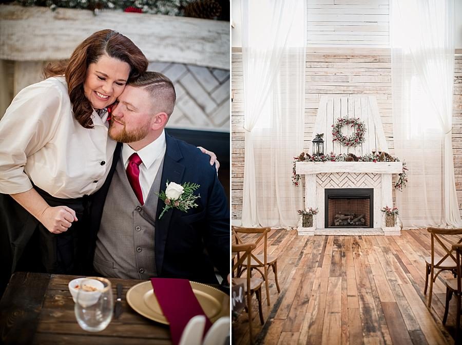 Fireplace ceremony at these 2017 favorite weddings by Knoxville Wedding Photographer, Amanda May Photos.