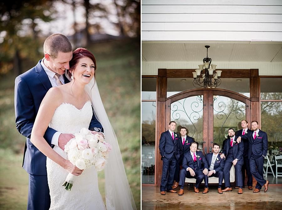 Laughing with her from behind at these 2017 favorite weddings by Knoxville Wedding Photographer, Amanda May Photos.