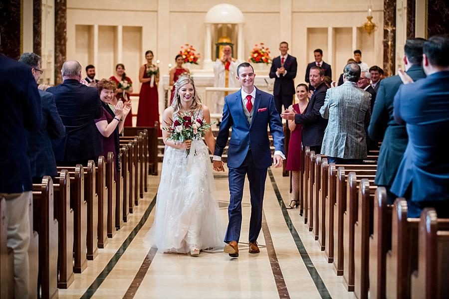 Exiting the ceremony at these 2017 favorite weddings by Knoxville Wedding Photographer, Amanda May Photos.