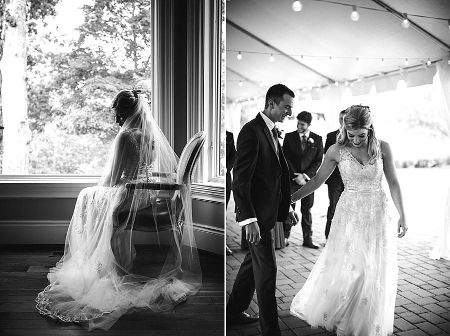 Black and white of bride and groom's first dance at these 2017 favorite weddings by Knoxville Wedding Photographer, Amanda May Photos.