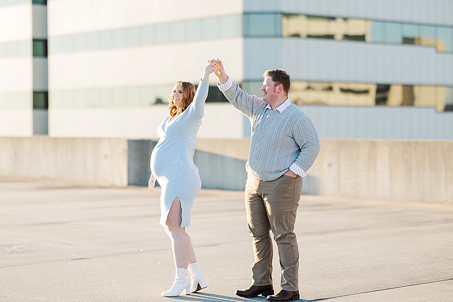 twirling at golden hour