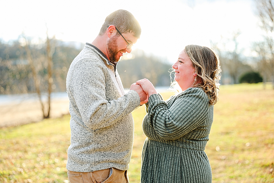 golden hour at sequoyah hills engagement