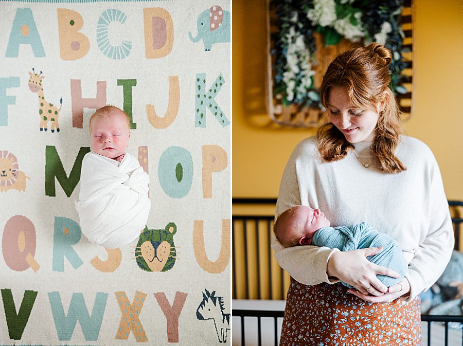 mama holding baby at clinton newborn session