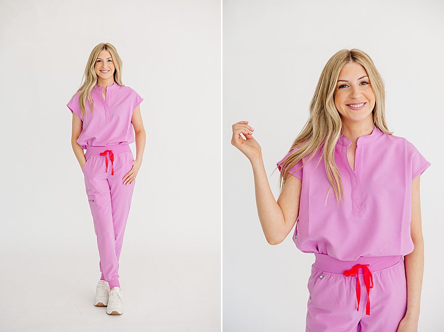 nurse in pink scrubs