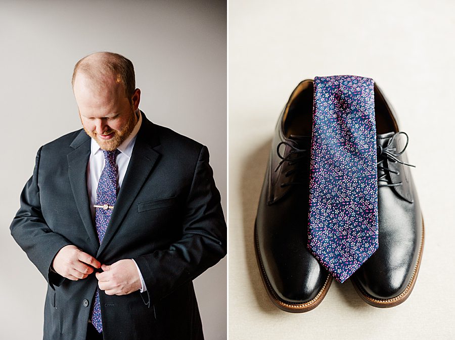 wedding tie and shoes