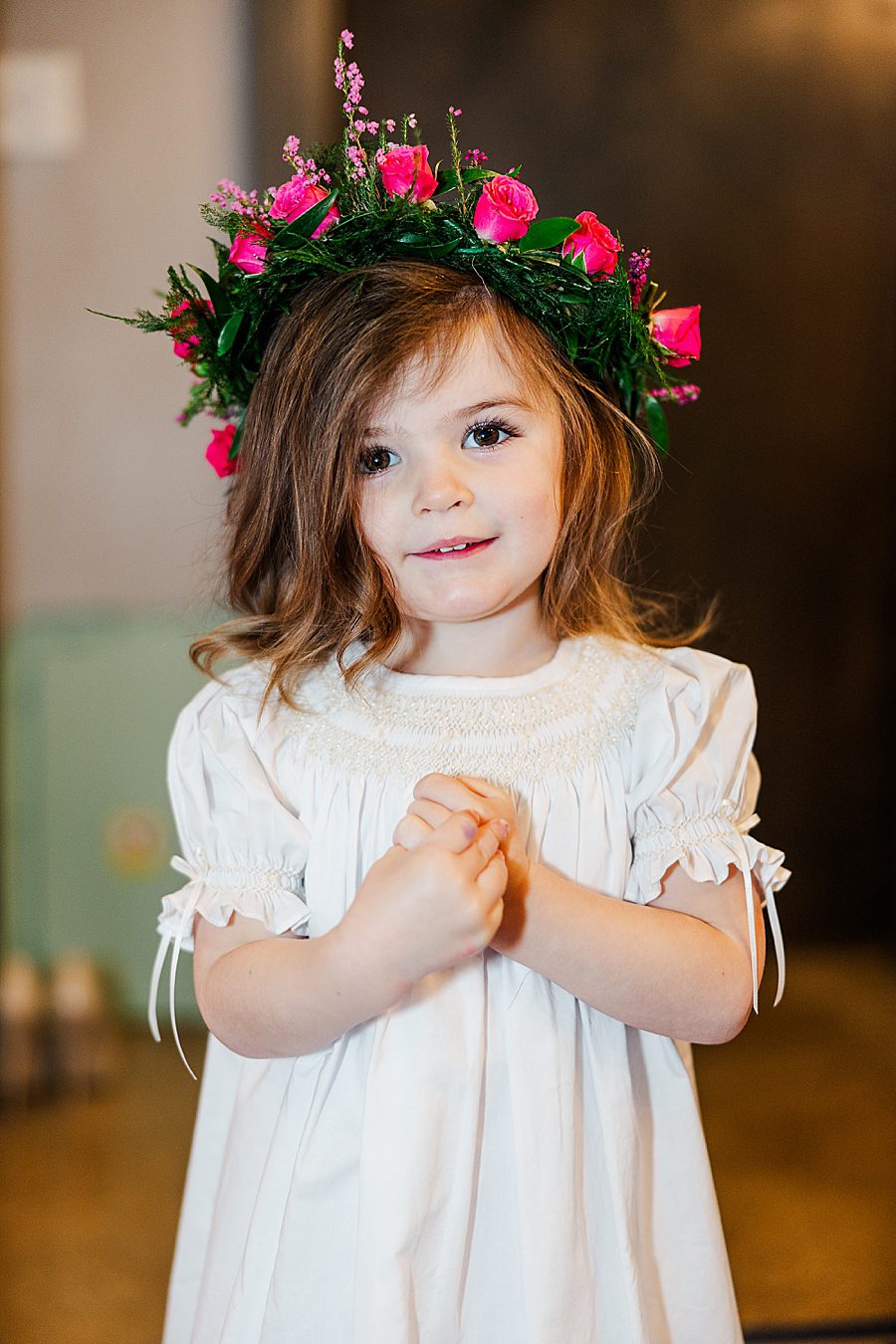 flower girl at the brookside