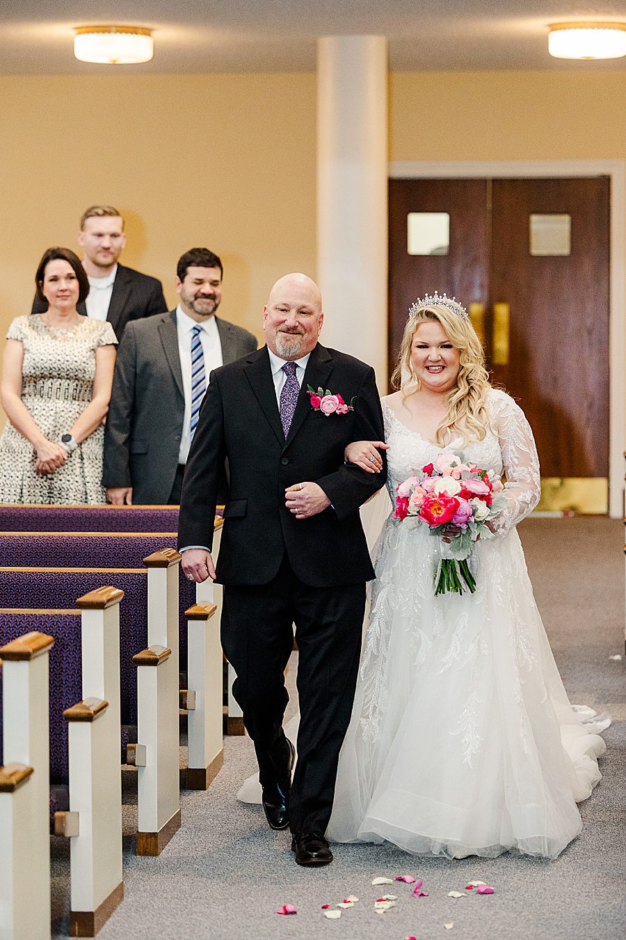 bride walking down aisle