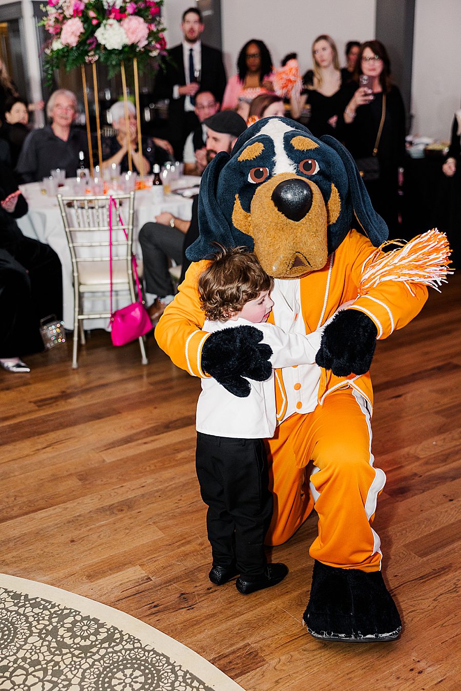 smokey hugging little boy