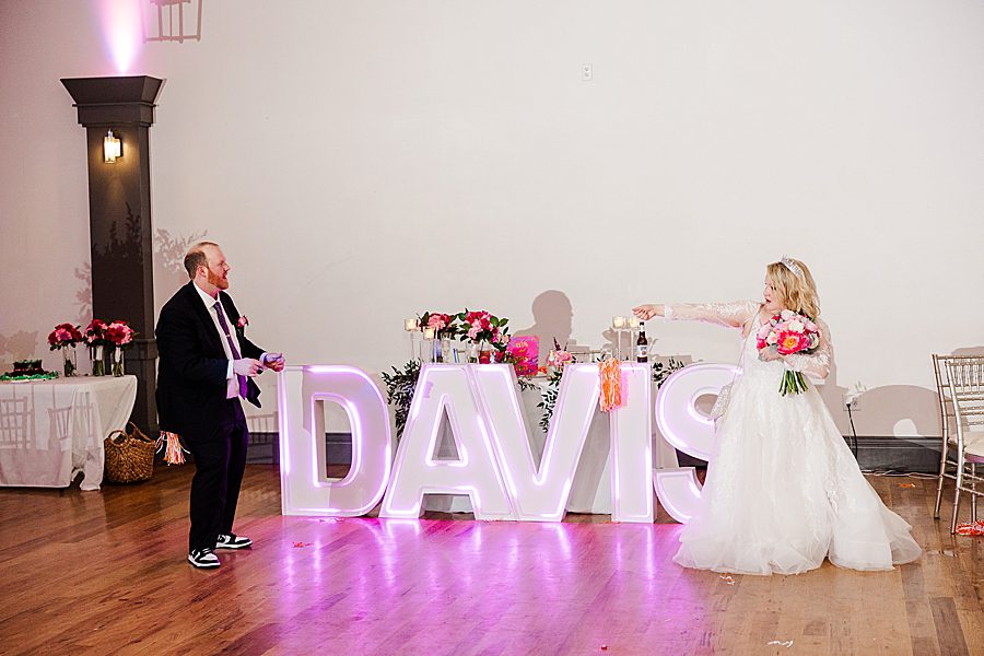 couple dancing at reception