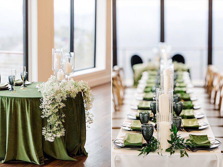 tablescape at winter trillium wedding