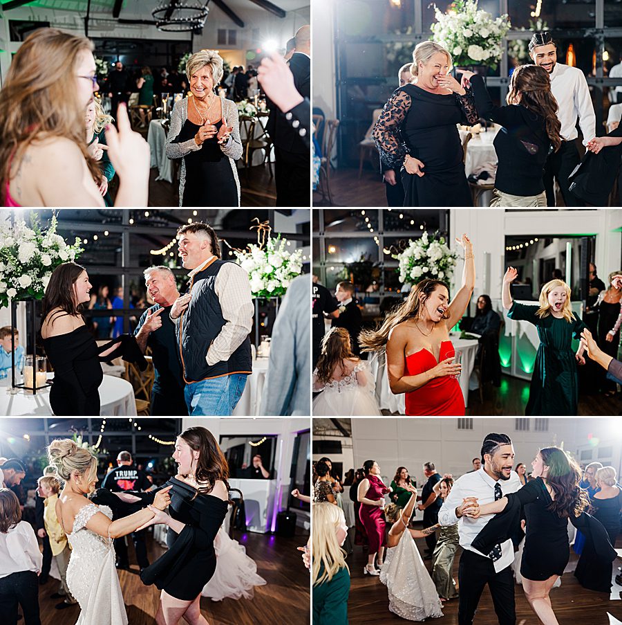 wedding reception collage