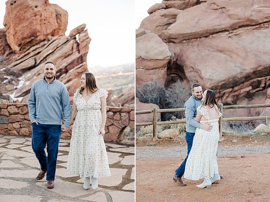 couple at engagement session