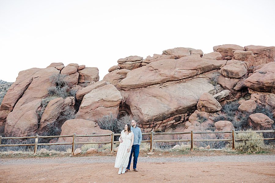 couple in front of red rocks