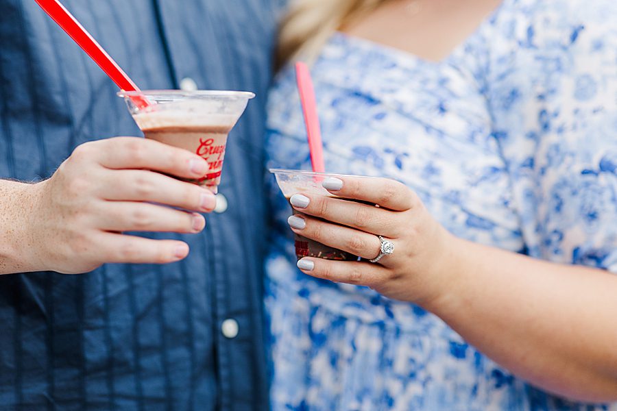 ice cream at downtown knoxville engagement