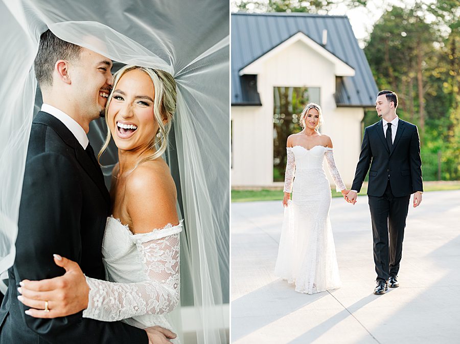 golden hour wedding portraits