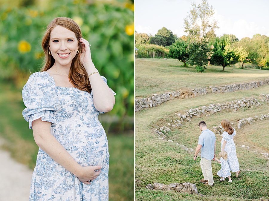 pregnant mama at garden maternity session
