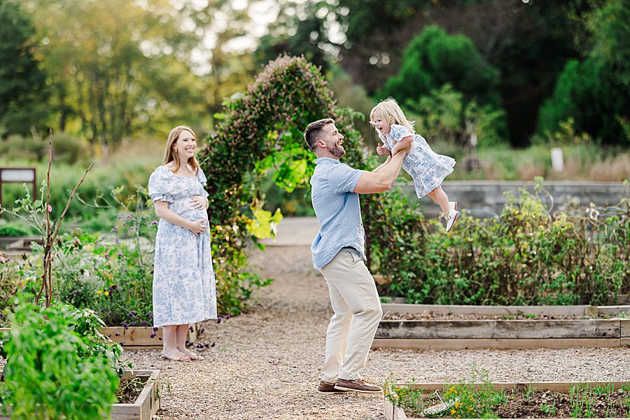 dad playing with daughter