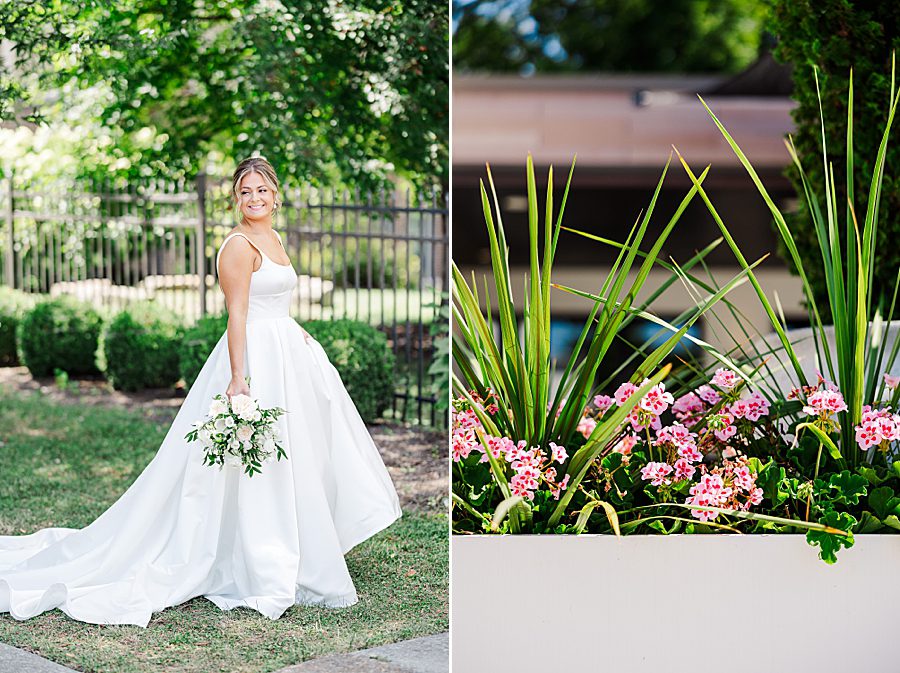 summer press room wedding bridal portrait